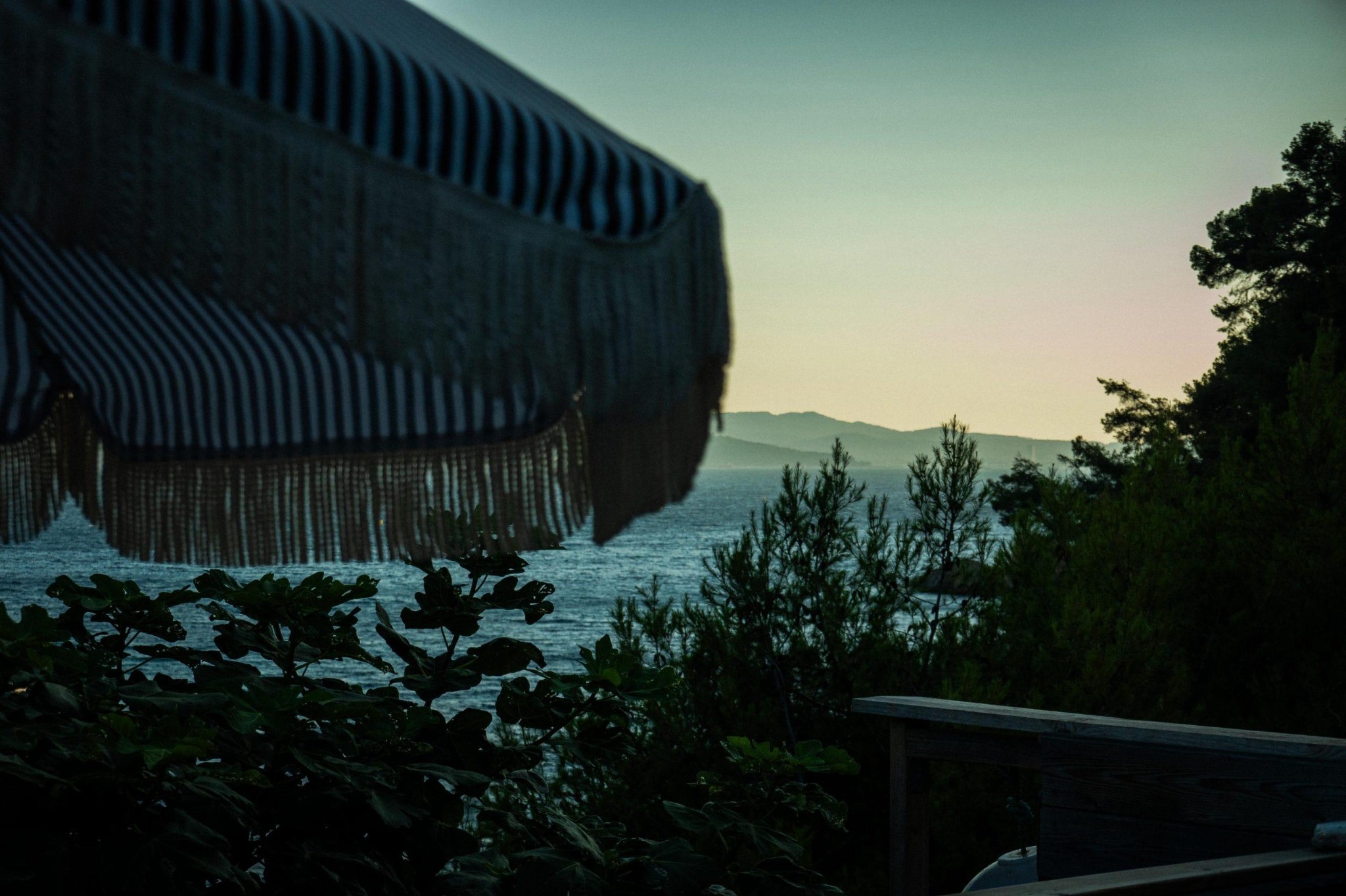 Vue mer au crépuscule
